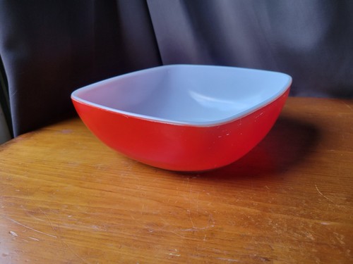 Vtg pyrex hostess - hostess, red
